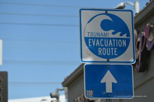 Tsunami Evakuierungsroute