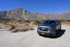 Unser SUV in der Wüste von Kalifornien