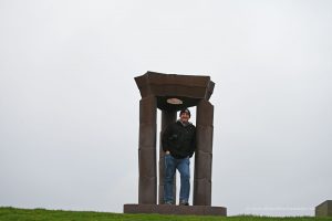 Am Noordkaap mit Nordkap-Mütze