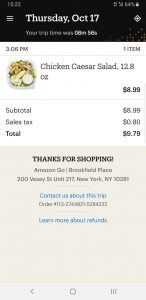 Beleg von Amazon Go