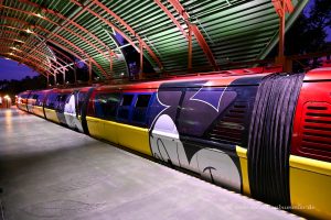 Monorailbahn in Disneyland