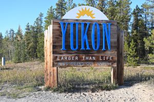 Welcome Sign im Yukon