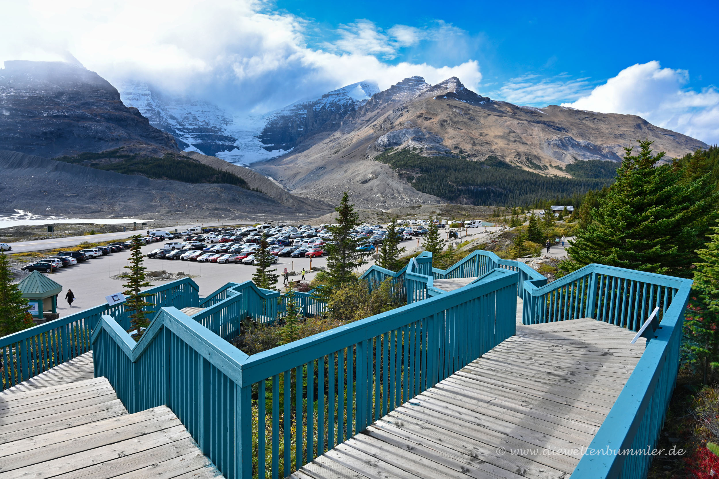 Besucherzentrum mit Gletscher