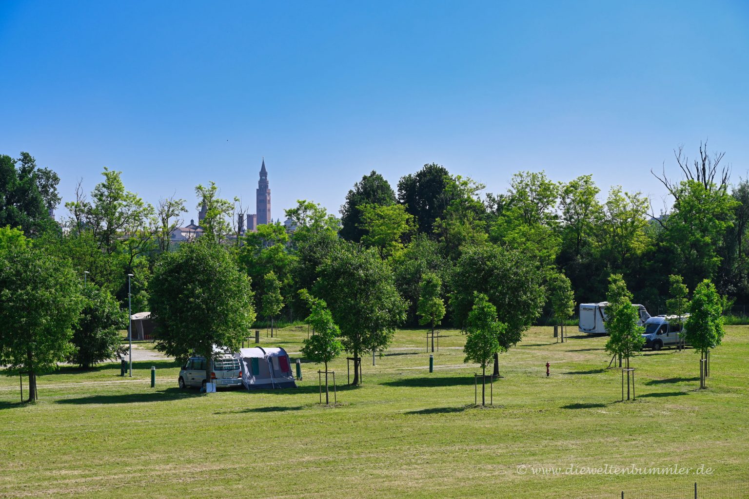 Blick vom Stellplatz zur Altstadt