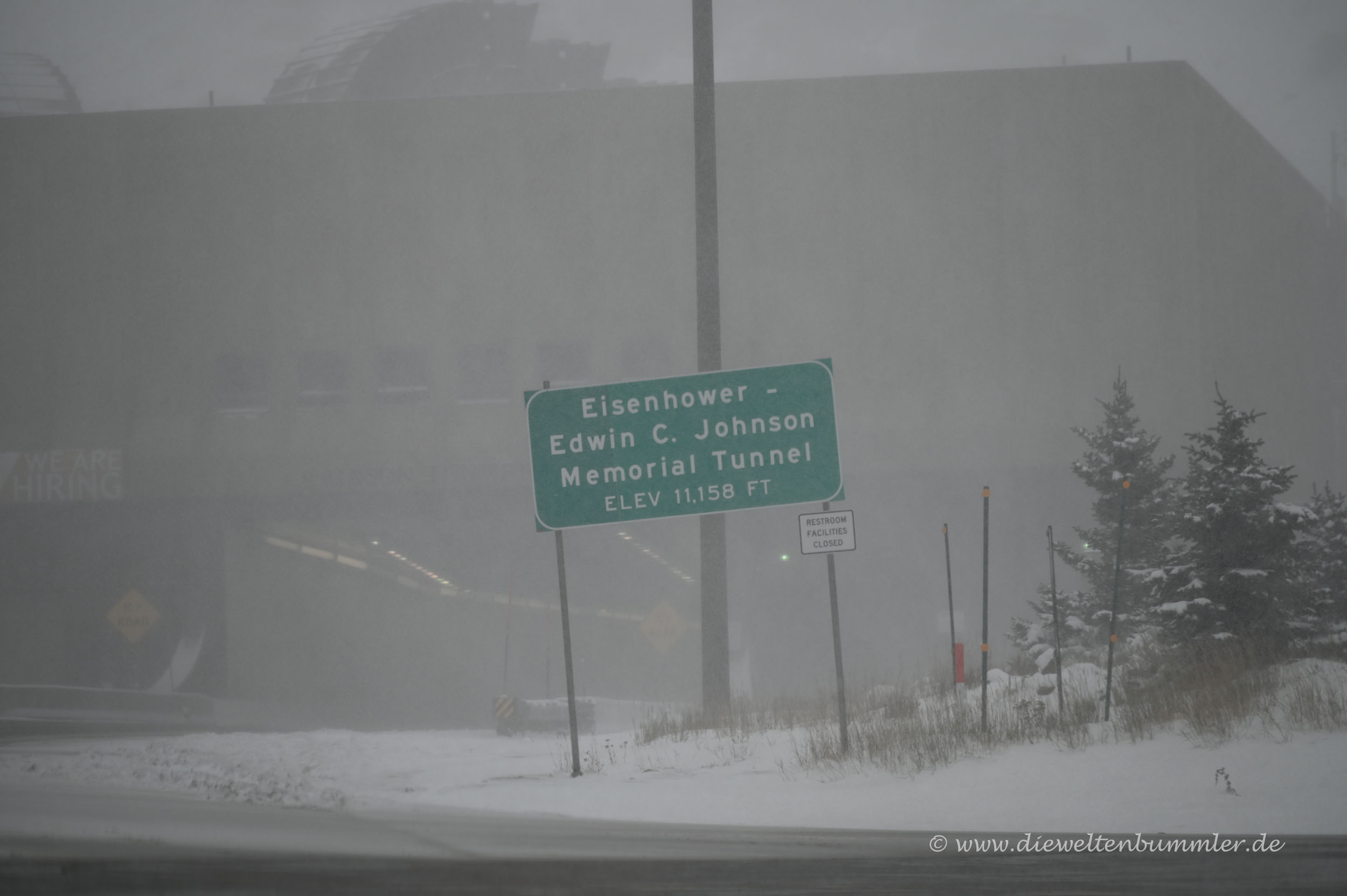 Schneegestöber auf der Interstate