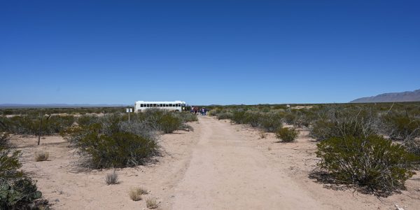 Shuttlebus auf dem Testgelände