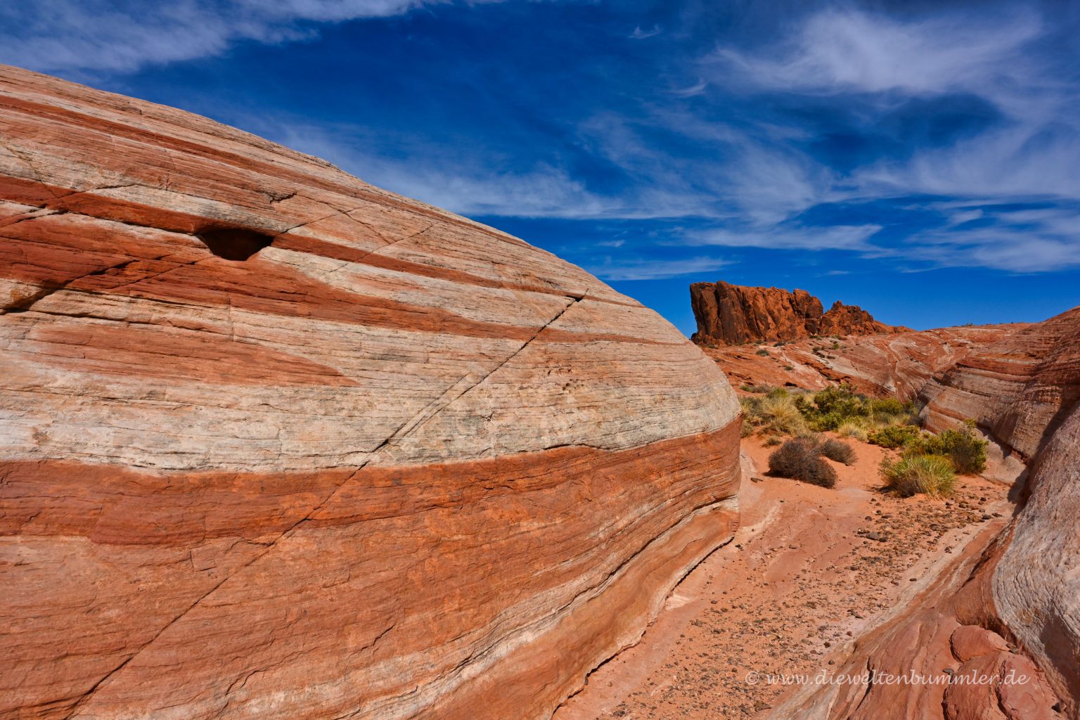 Felsen mit markanter Farbe