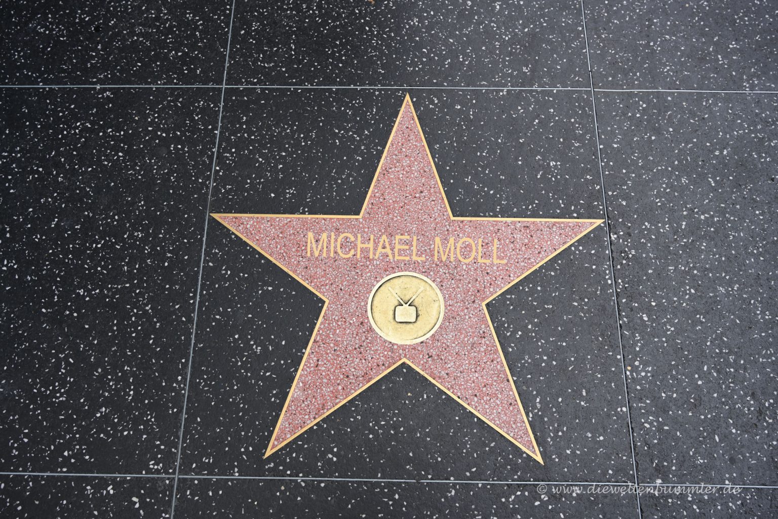 Michael Moll auf dem Walk of Fame