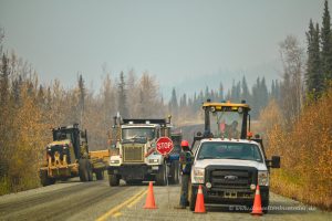 Baustelle auf dem Klondike Highway