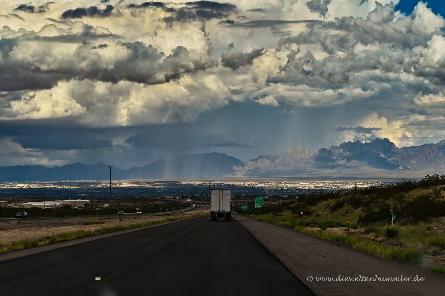 Regen über Las Cruces