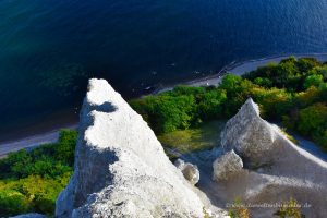Blick nach unten auf Rügen