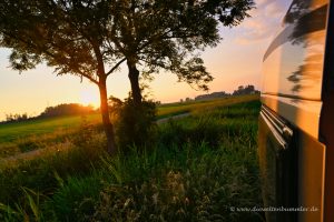 Sonnenuntergang am Stellplatz