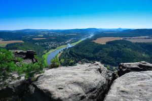 Blick vom Lilienstein nach Bad Schandau