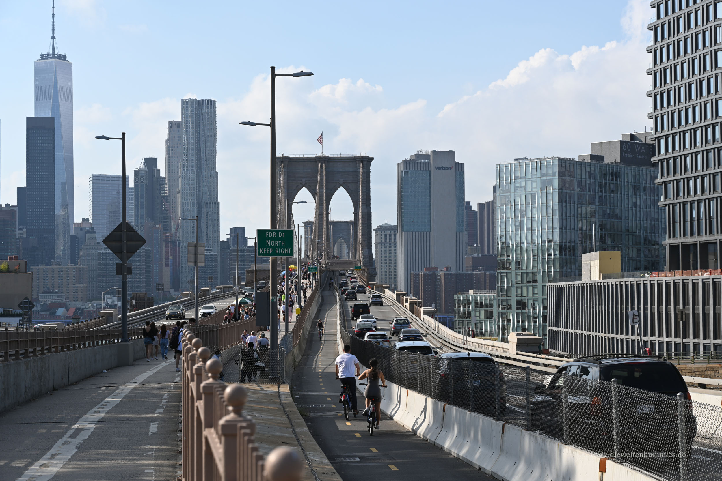 Fußweg zur Brooklyn Bridge