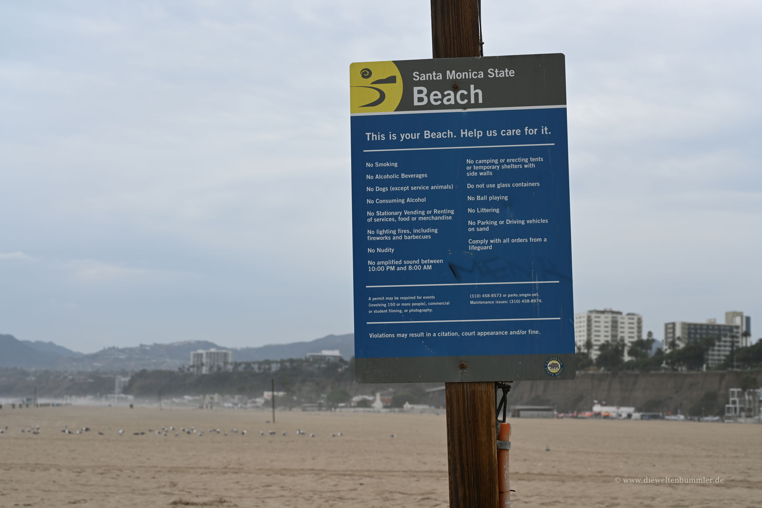 Regeln am Strand von Santa Monica
