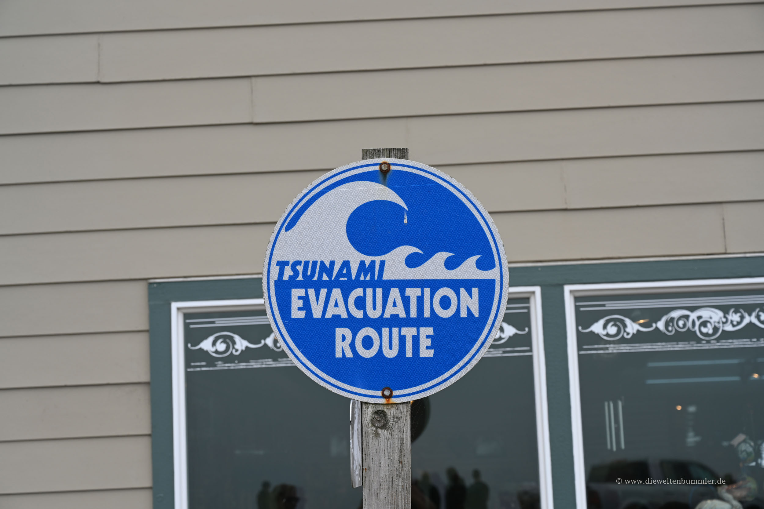 Tsunami-Evakuierungsroute