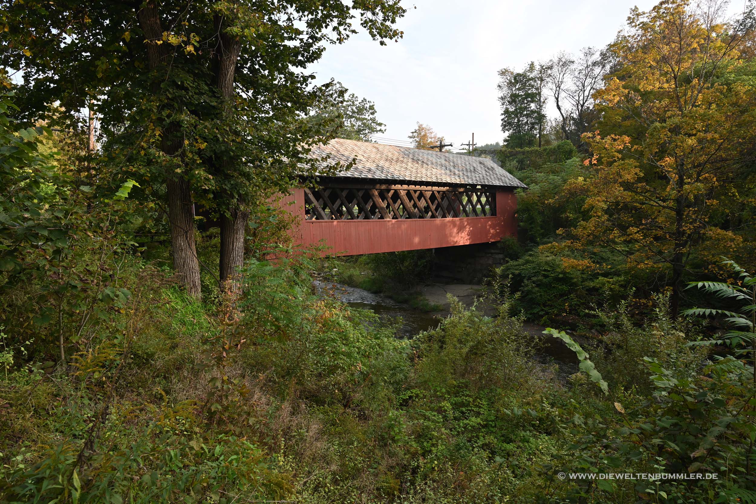 Überdachte Holzbrücke in Vermont