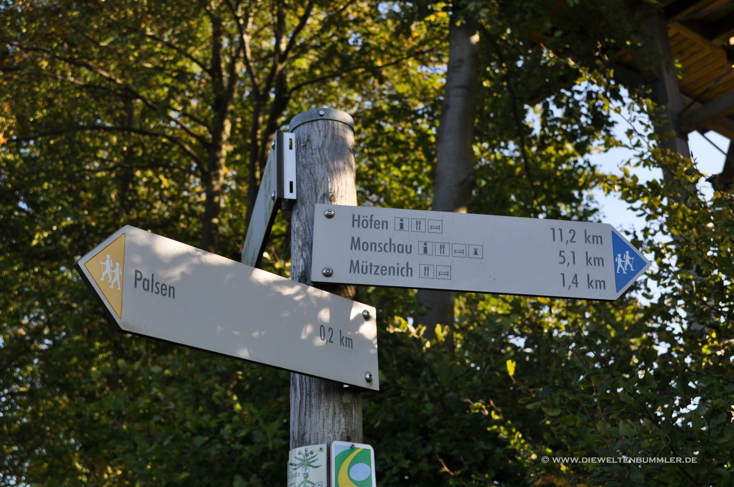 Gute Ausschilderung auf dem Eifelsteig