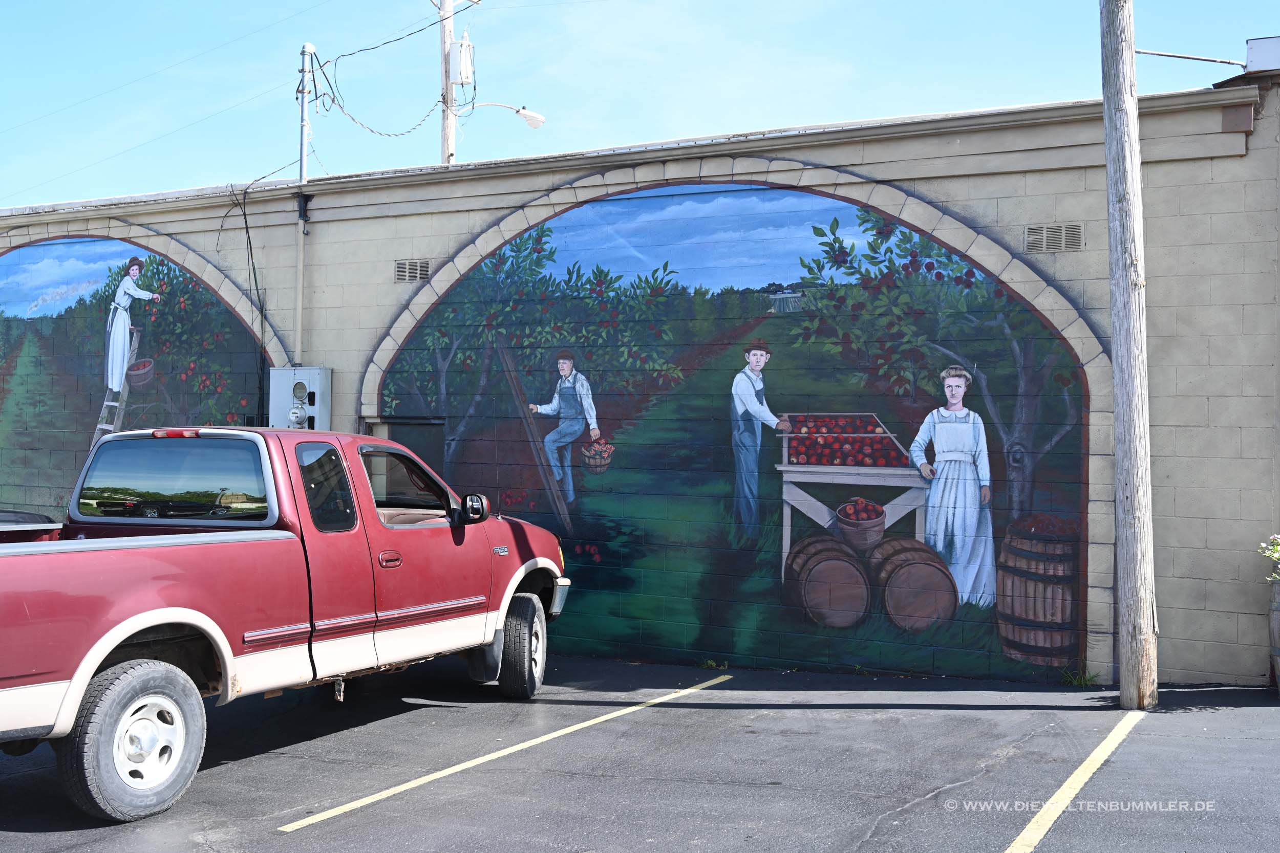 Die Wandgemälde erinnern an die Geschichte