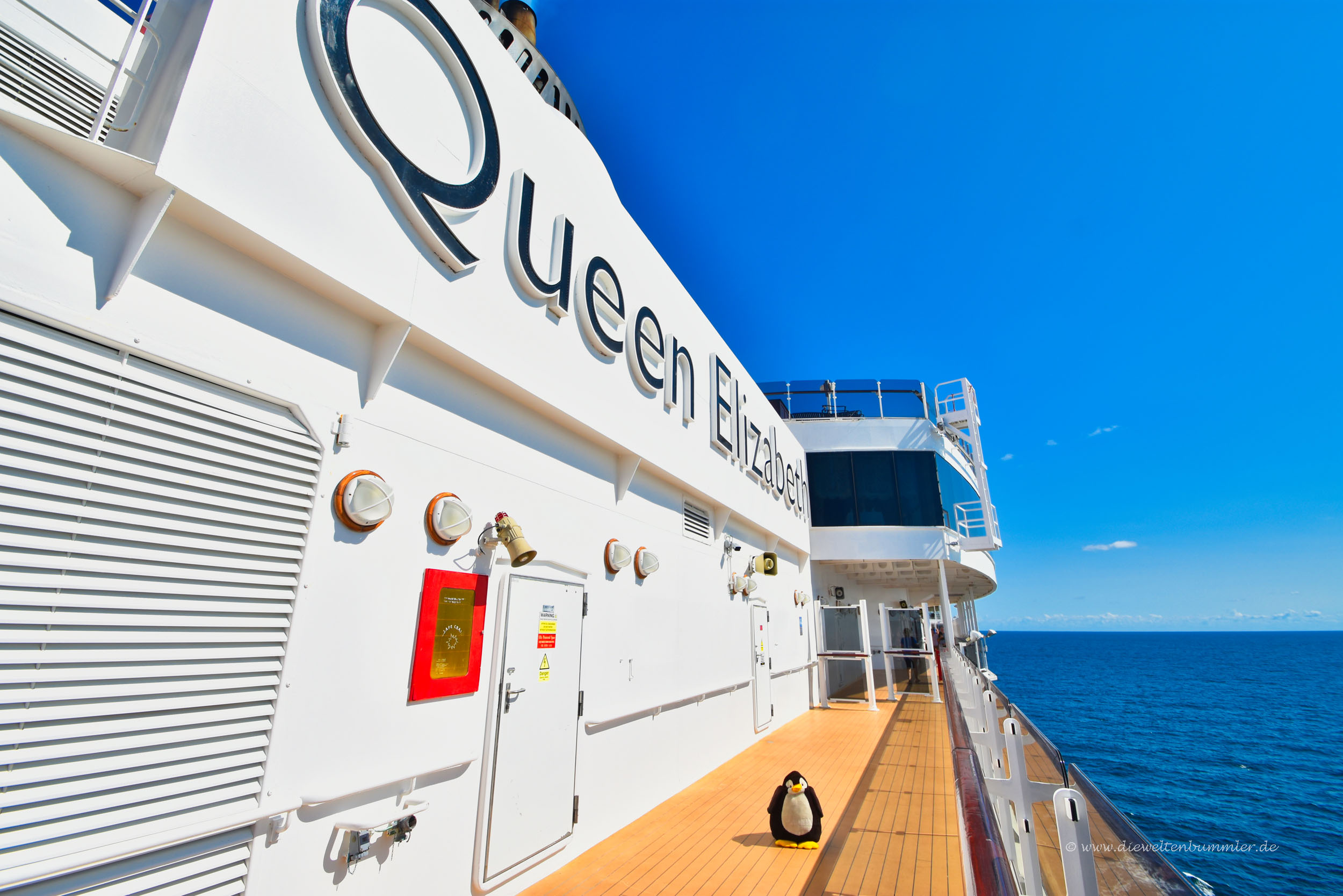 Unterwegs auf der Queen Elizabeth