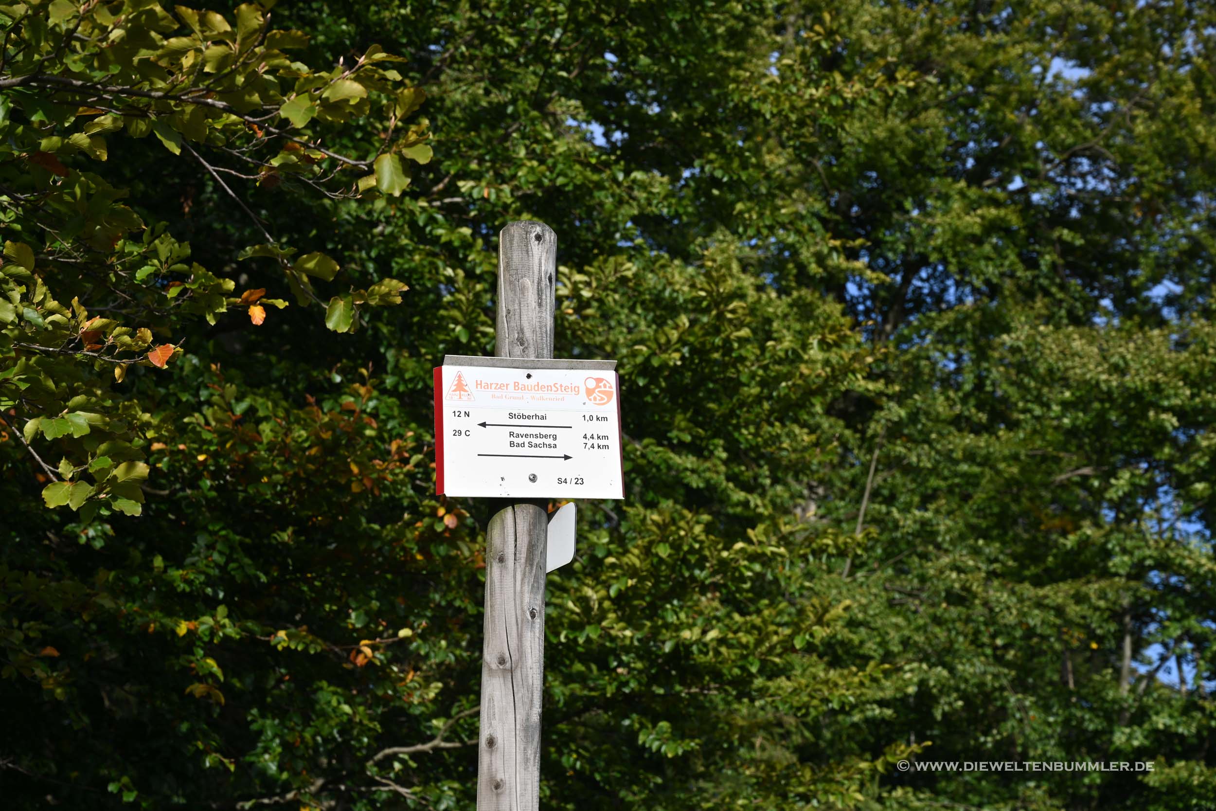 Wanderwegbeschilderung im Harz Wanderwegbeschilderung im Harz
