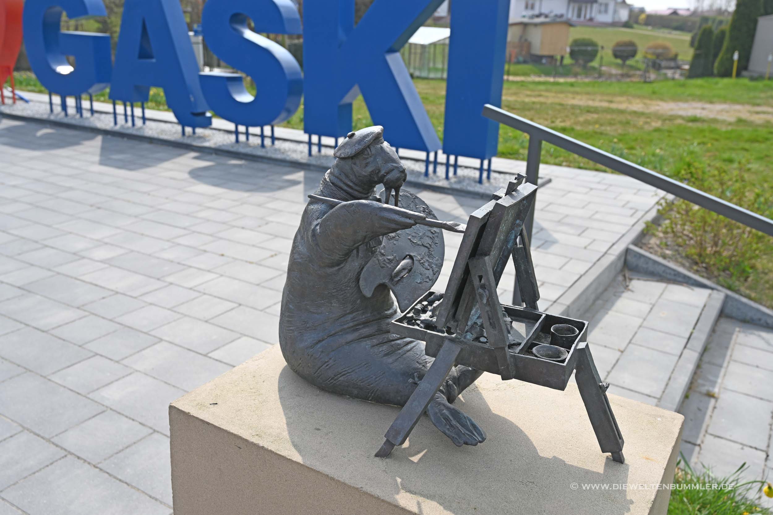 Bronzeskulptur in Gąski