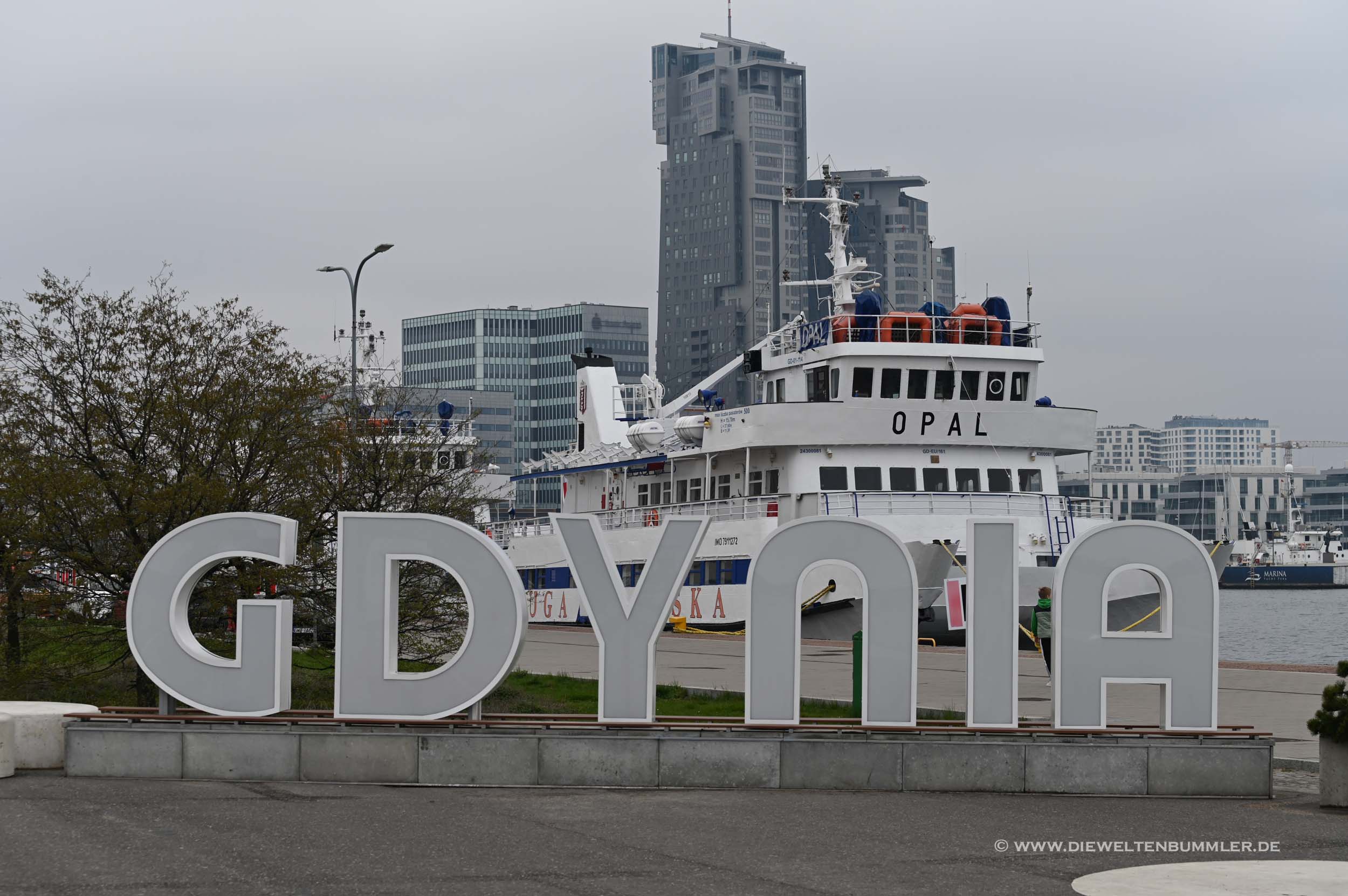 Schriftzug von Gdynia