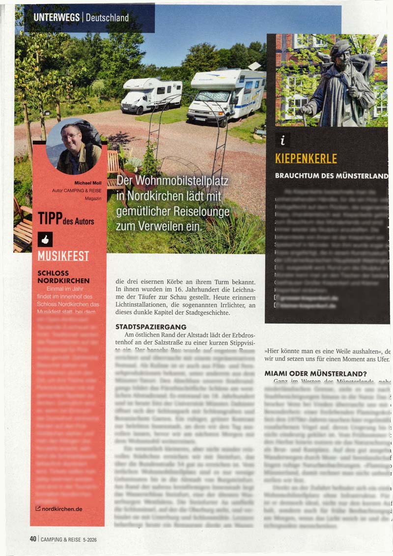 Unterwegs am Wohnmobilstellplatz Nordkirchen Unterwegs am Wohnmobilstellplatz Nordkirchen