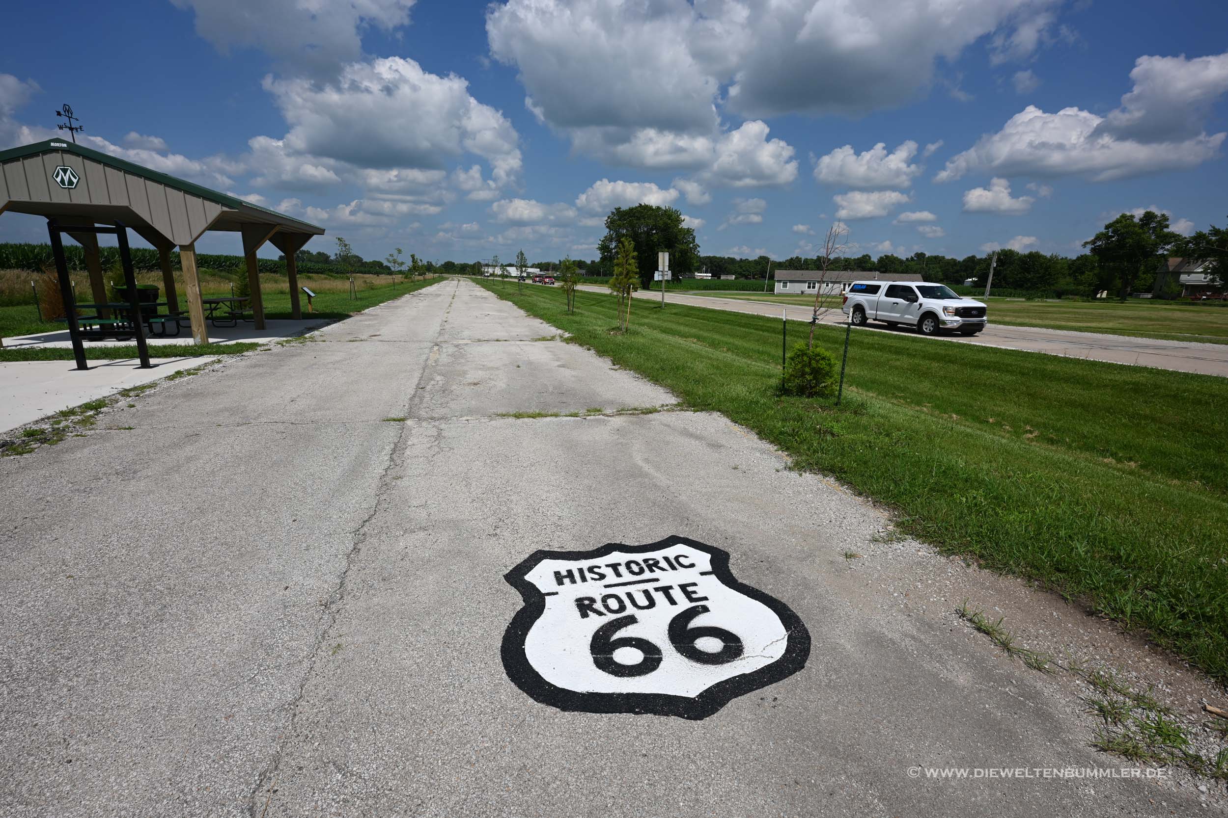 Heute ist dieser Teil der Route 66 ein Radweg